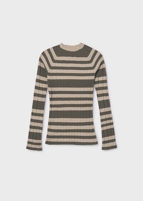 Mayoral- Junior- Rib Knit Mock Neck Sweater
