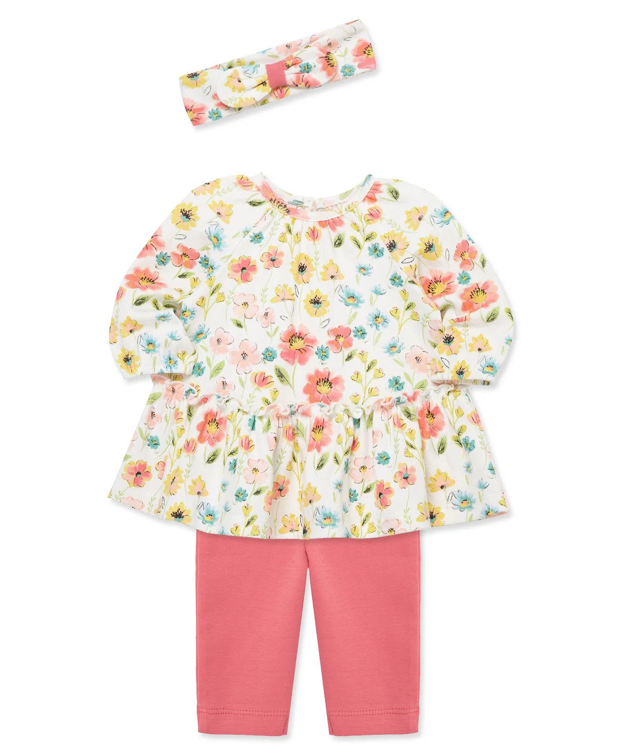 Little Me- Floral Tunic Legging Set