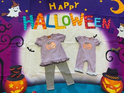Millie Jay- Jack-O-Lantern Ruffle Romper
