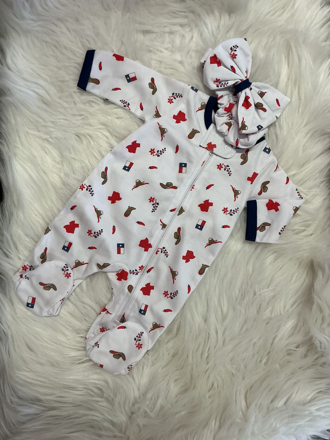 Shimoa Essentials - Texas Zip Footie w/Headband