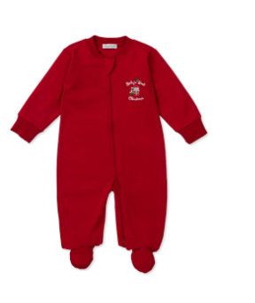 Kissy Kissy- Baby&#39;s First Christmas 25 Zip Footie &amp; Stocking Hat