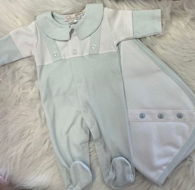 Shimoa Essentials - Sweet Boy Footsie &amp; Blanket Set