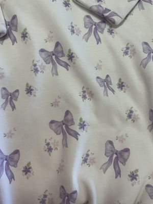 Baby Club Chic- Lavender Bows Gown &amp; Hat Set