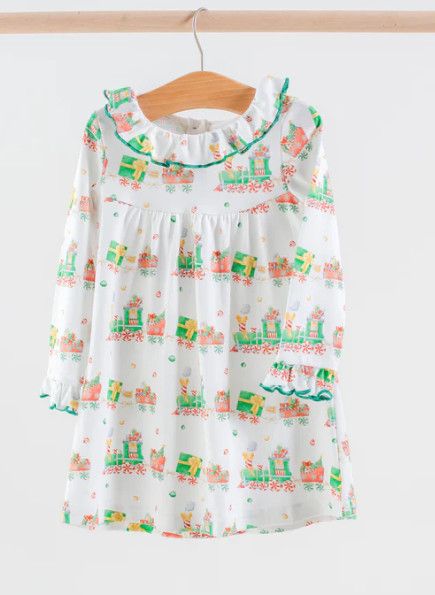 Nola Tawk- Santa&#39;s Sweet Express Organic Cotton Play Dress