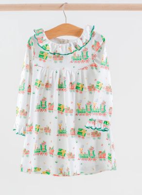 Nola Tawk- Santa&#39;s Sweet Express Organic Cotton Play Dress