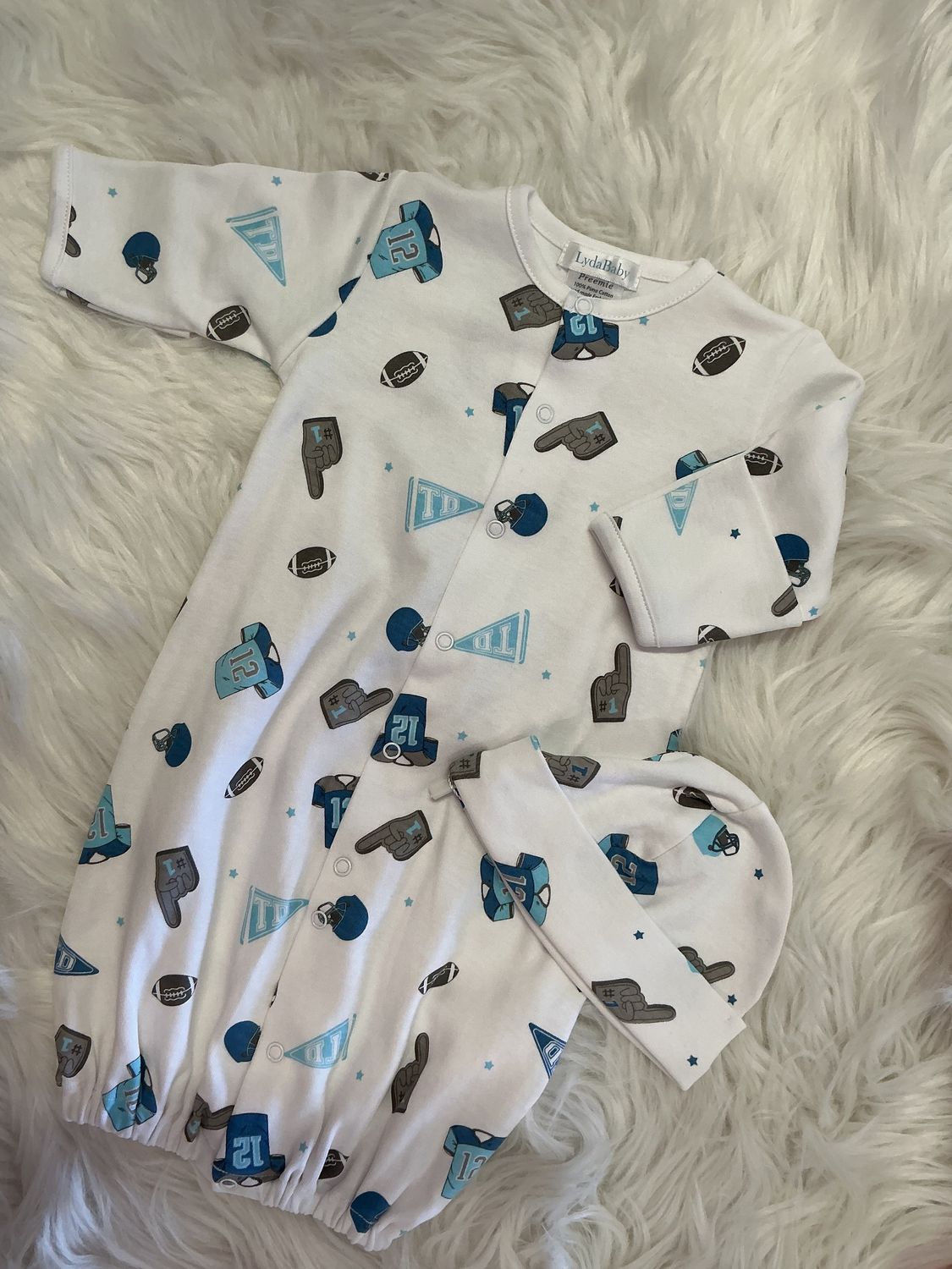 LydaBaby- Peruvian Pima Cotton Football Converter w/hat