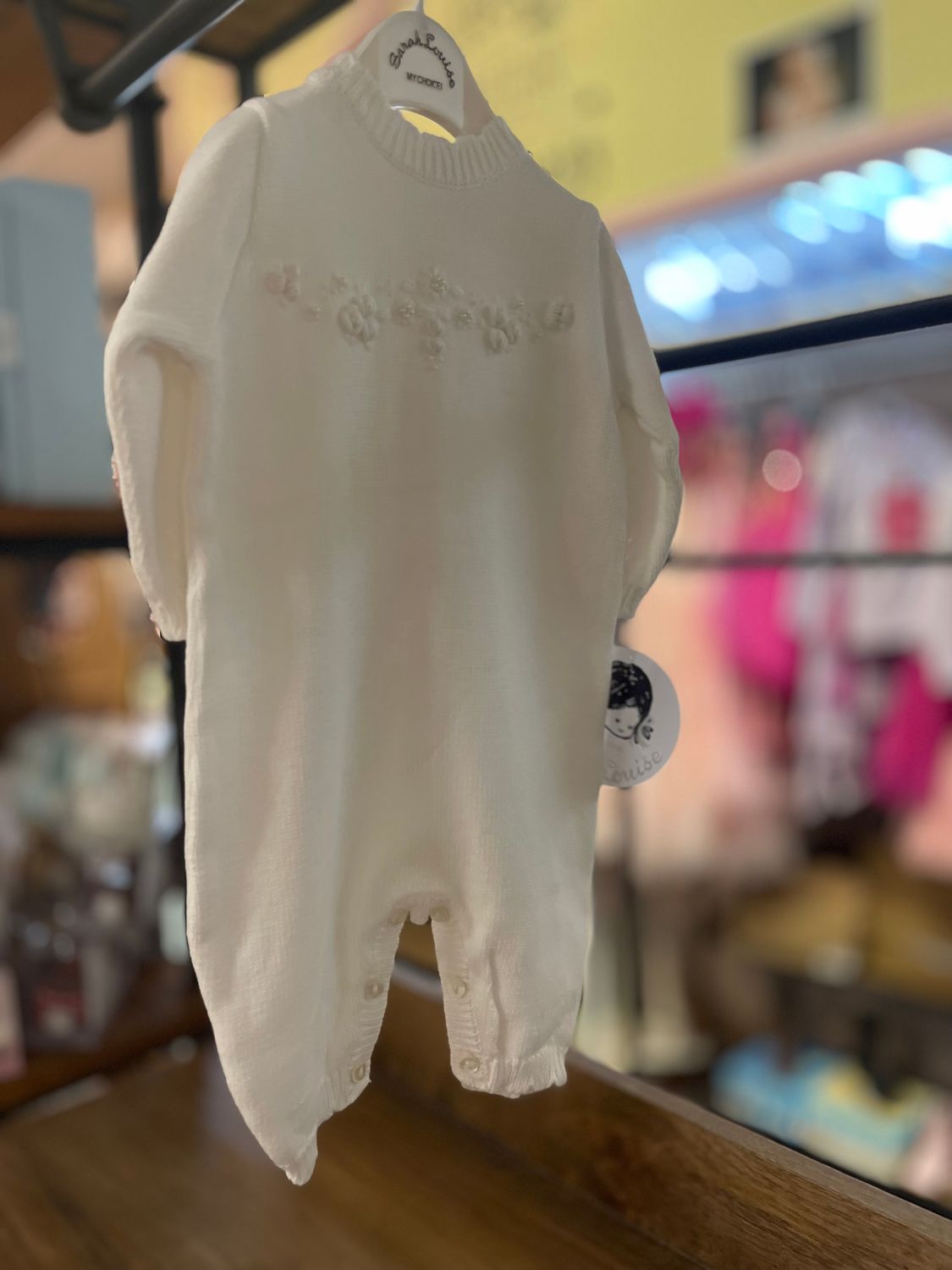 Sarah Louise- All In One Sweater Knit Flowers &amp; Pearl Bead