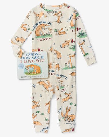 Books to Bed- Guess How Much I Love You Baby Coverall w/Book