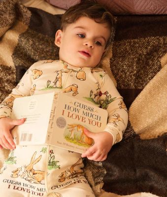 Books to Bed- Guess How Much I Love You Baby Coverall w/Book