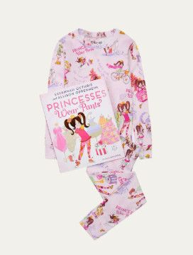 Books to Bed- Princesses Wear Pants PJ Set w/Book