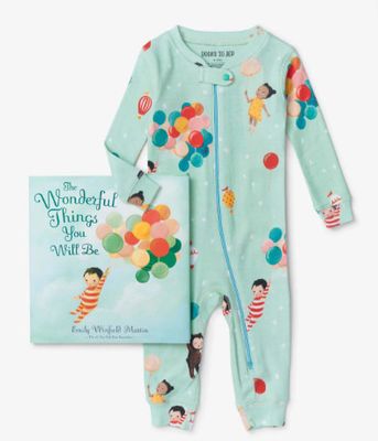 Books to Bed- The Wonderful Things You Will Be Baby Coverall w/Book