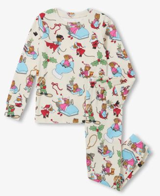Books To Bed- Santa Mouse Pajama Set w/Book