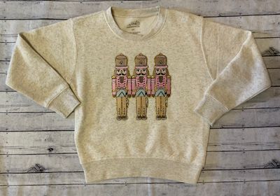 Sweet Wink- Pastel Nutcracker Patch Sweatshirt