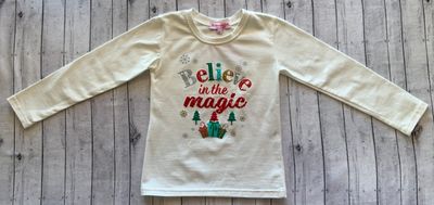 Haven Girl- Sparkling Christmas Believe T-Shirt &amp; Glitz Skort
