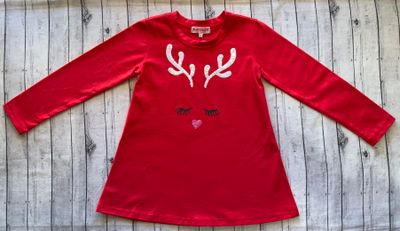Haven Girl- Sparkling Christmas Reindeer Tunic &amp; Legging Set