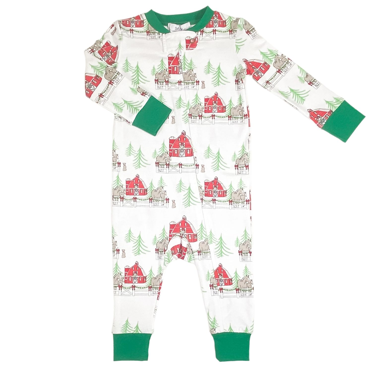 Ishtex Textile- Christmas Farm Boy's Playsuit