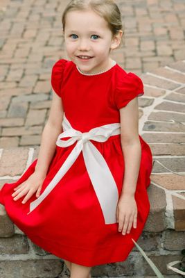 The Bailey Boys- Corduroy Dress w/Pearls &amp; Sash