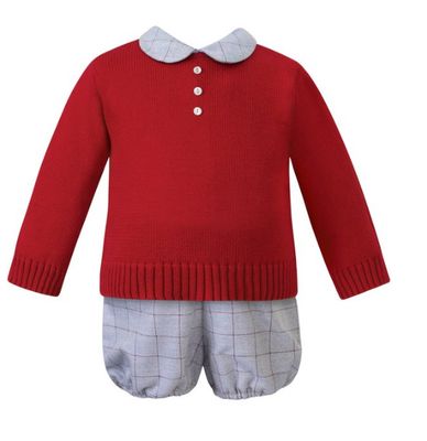 Sarah Louise- Boy Jumper w/Collar &amp; Short Set