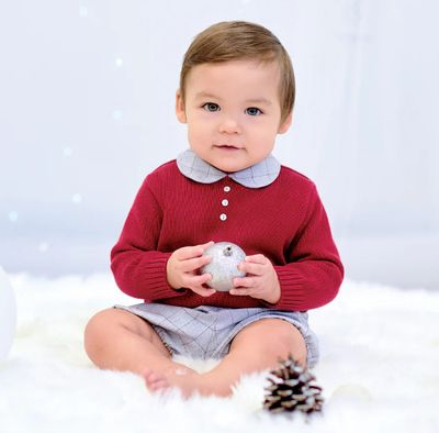Sarah Louise- Boy Jumper w/Collar &amp; Short Set