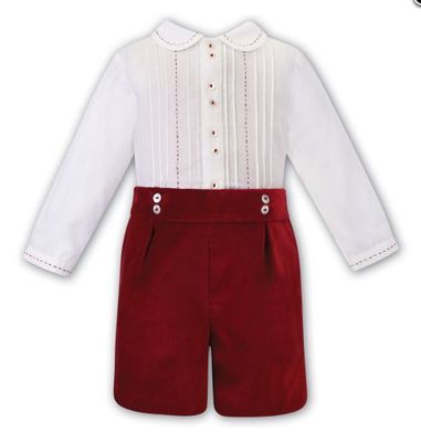 Sarah Louise- Boy 2 Piece Velvet Set 