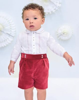 Sarah Louise- Boy 2 Piece Velvet Set 