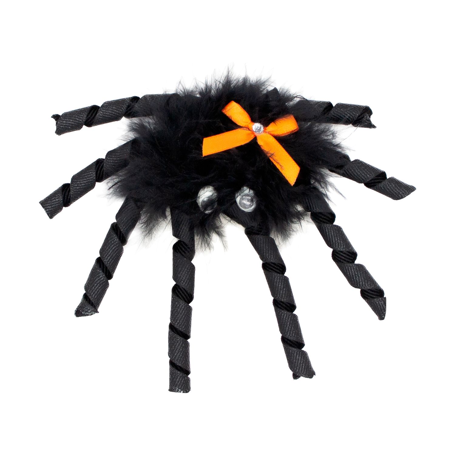 Wee Ones- Fuzzy Spider with Bow Hair Clip