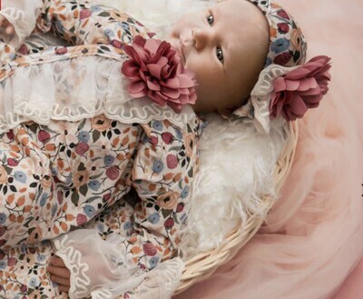 Haute Baby- Harvest Dream Gown w/Cap &amp; Blanket Set