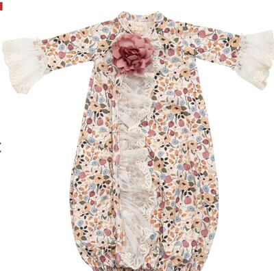 Haute Baby- Harvest Dream Gown w/Cap &amp; Blanket Set