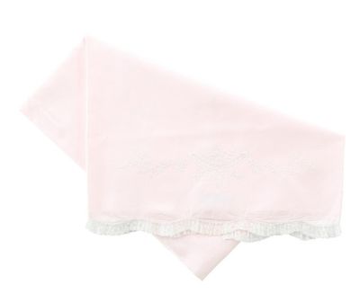Feltman Brothers- Girls Embroidered Receiving Blanket Lace Trim
