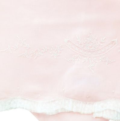 Feltman Brothers- Girls Embroidered Receiving Blanket Lace Trim