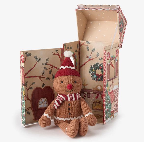 Elegant Baby- 'Jolly' Gingerbread Knit Toy in Gift Box