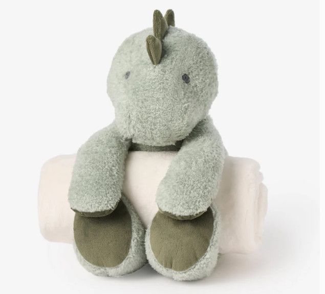 Elegant Baby- Iggy Dinosaur Bedtime Huggie Plush Toy with Blanket