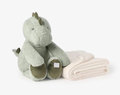Elegant Baby- Iggy Dinosaur Bedtime Huggie Plush Toy with Blanket