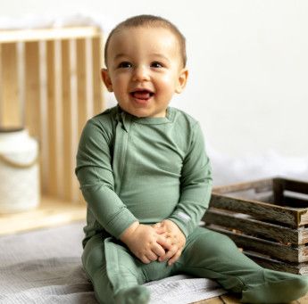 Coccoli- Boy Modal Zipper Footie with Cap and Swaddle