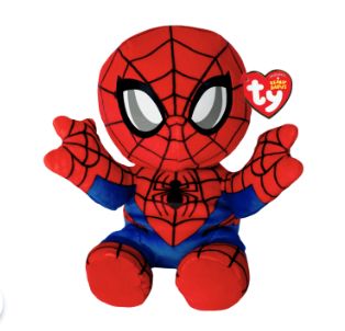 Ty Inc.- Original Beanie Babies 8"- MARVEL, Color: 07- Spider-man, Style: 440