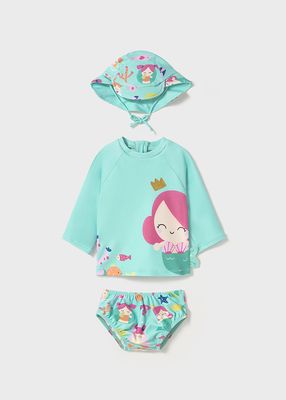Mayoral- Newborn- 3 Piece Swim Set with Sun Protection