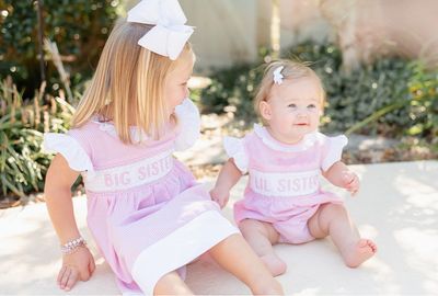 Lil Cactus- Stripe Big Sister Smocked Dress