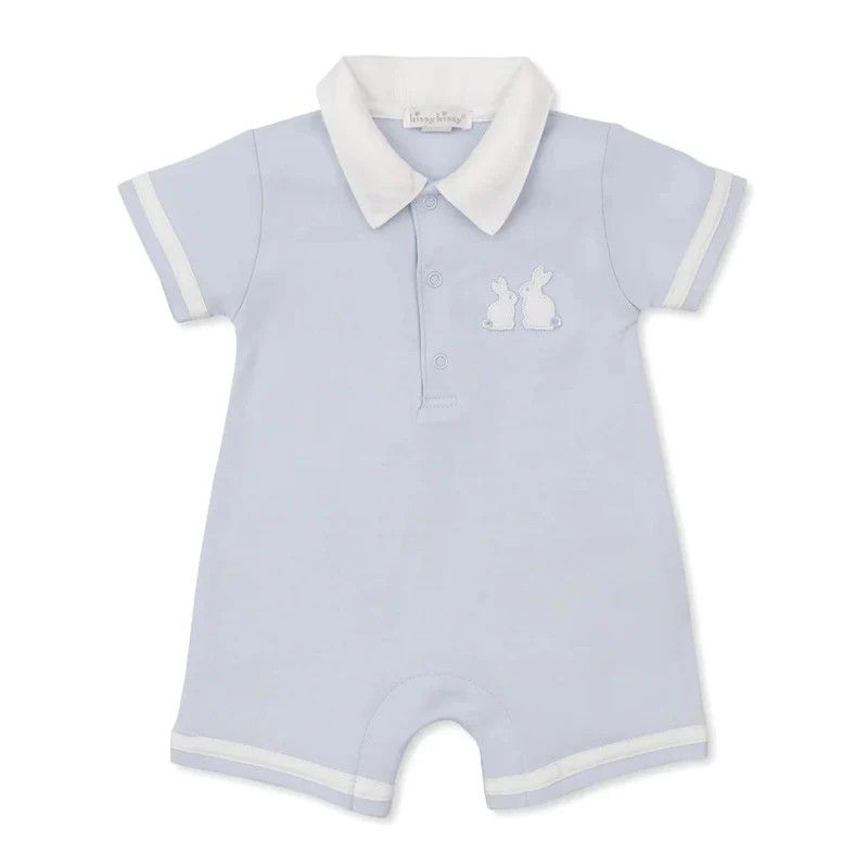 Kissy Kissy- Piquet Bunny Short Playsuit, Size: 0-3M, Color: Lt Blue, Style: KBR138921