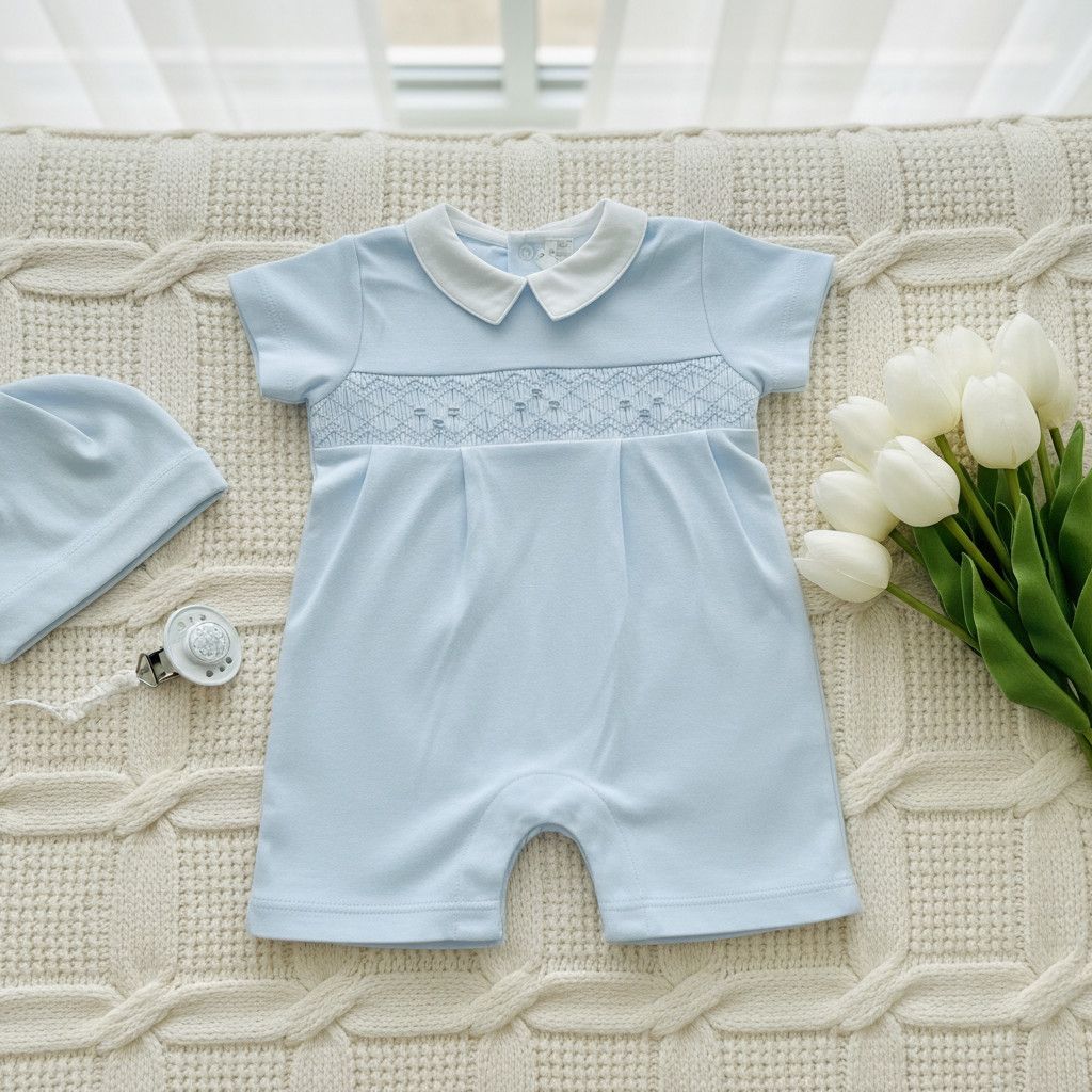 Kissy Kissy- Hand Smock Short Playsuit