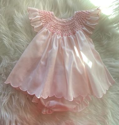 LULI &amp; Me- Honey Comb Bishop Dress w/Panty