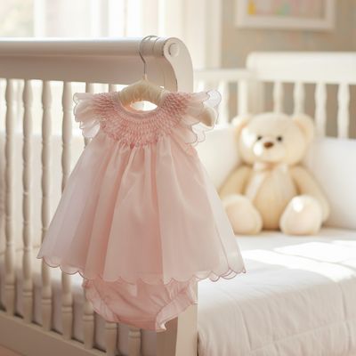 LULI &amp; Me- Honey Comb Bishop Dress w/Panty