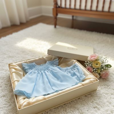 LULI &amp; Me- Honey Comb Bishop Dress w/Bloomer