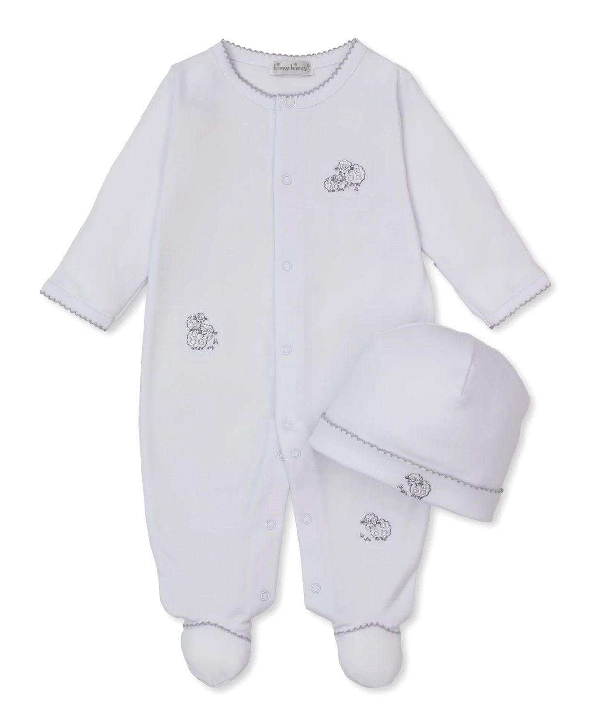 Kissy Kissy-Sweet Sheep  Footie W/Hat Set