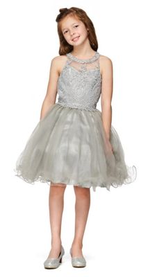Cinderella Couture- Beaded Tulle Party Dress
