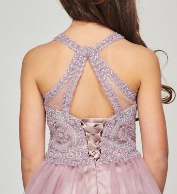Cinderella Couture- Beaded Tulle Party Dress
