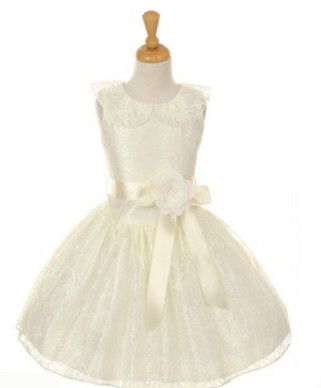 Cinderella Couture- Elegant Flower Lace Skater Dress