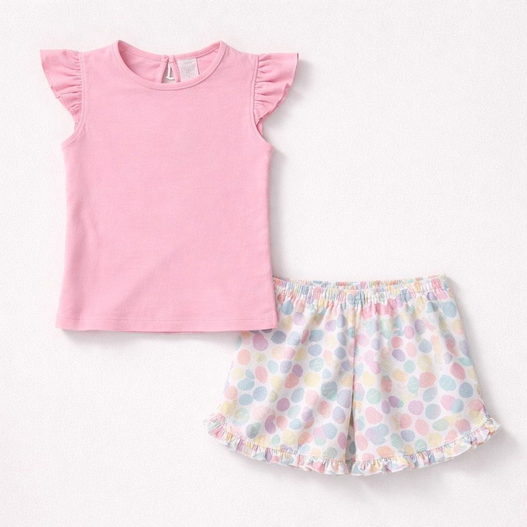 The Bailey Boys- Egg Hunt Ruffle Short Set