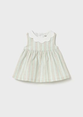 Mayoral- Newborn- Striped Linen Dress