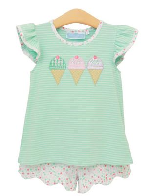 Trotter Street Kids- Triple Scoop Flutter Short Set