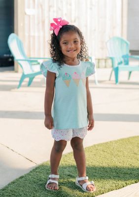 Trotter Street Kids- Triple Scoop Flutter Short Set